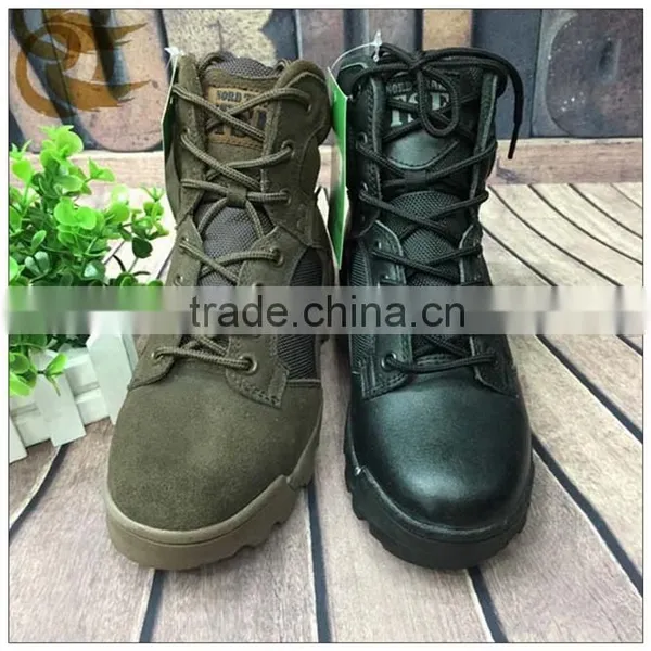 Wholesale Leather Khaki Outdoor Waterproof Ankle Army Military Tactical Boots photo-4