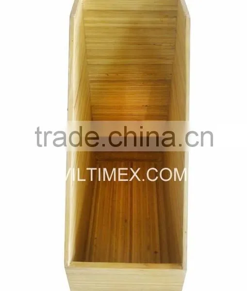Bamboo Document File Holder Stationery Box