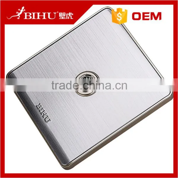 China Factory PC Brushed Stainless Steel Material tv Crt Wall Socket TV Socket for Sale photo-6