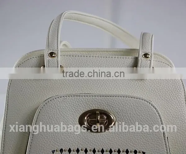 Fashion Designer Factory Wholesale Canvas Leather School Backpack photo-5