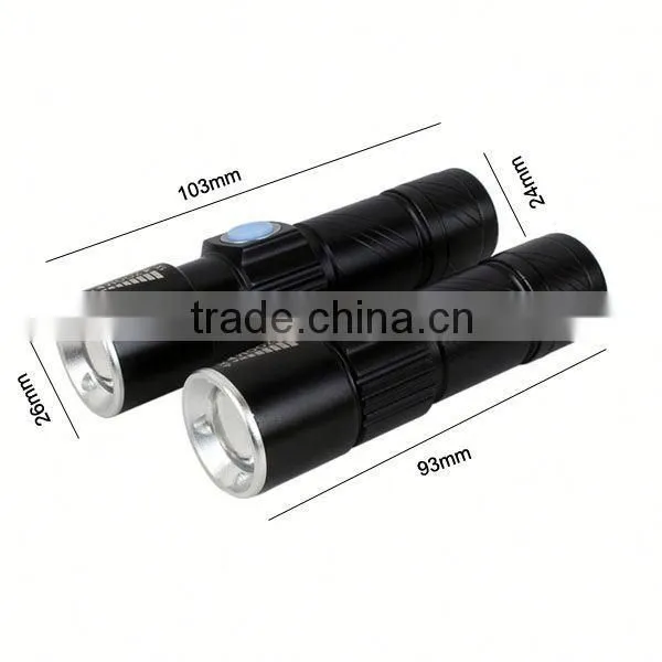 C92 Build in Battery Adjustable Usb Flash Drive Flashlight photo-5