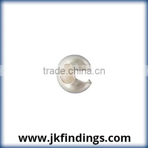 1/10th Silver Filled Jewelry Findings: 4.0mm Crimp Cover SPAT