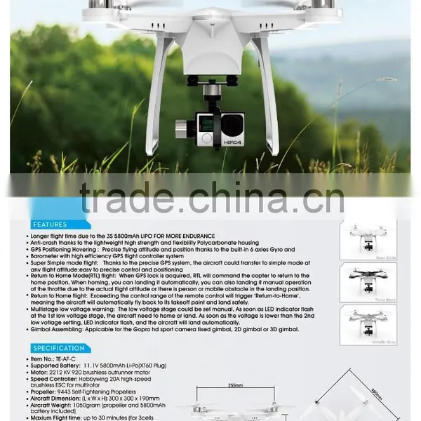 LEDO 2015 Newest Foldable rc Quadcopter Camera ,remote Control Helicopter TE-AF-C photo-2