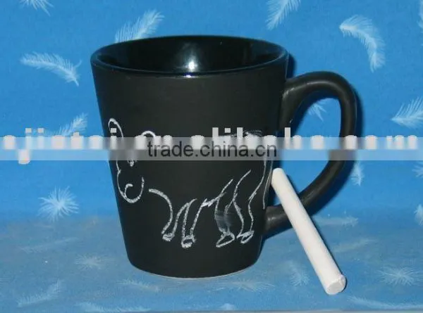 chalk mug of funnel shape