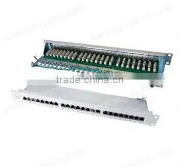 24 port STP Cat6 Patch Panel grey, LSA IDC