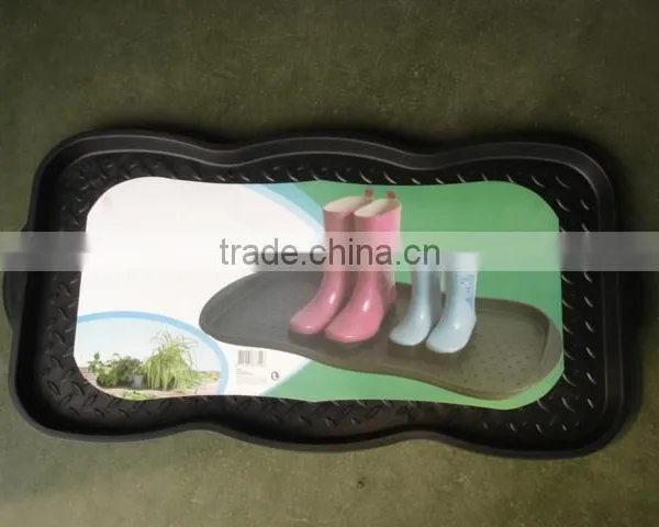 Shoe Tray Home Door Plastic Washable Utility Tray Plants Pet Food Shoe Welly Tidy Wellies 552029 photo-3