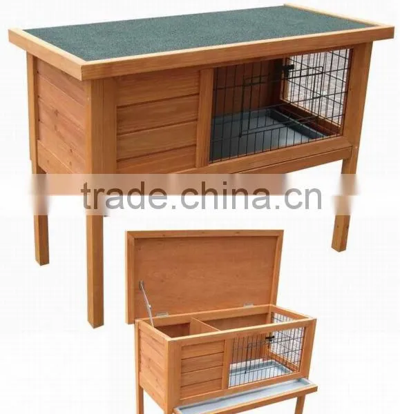 LEAFFY-Wooden With Asphalt Roof Rabbit House
