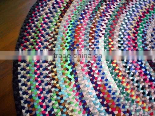 High Quality 100% Cotton Round Braided Rug With Water Proof photo-5