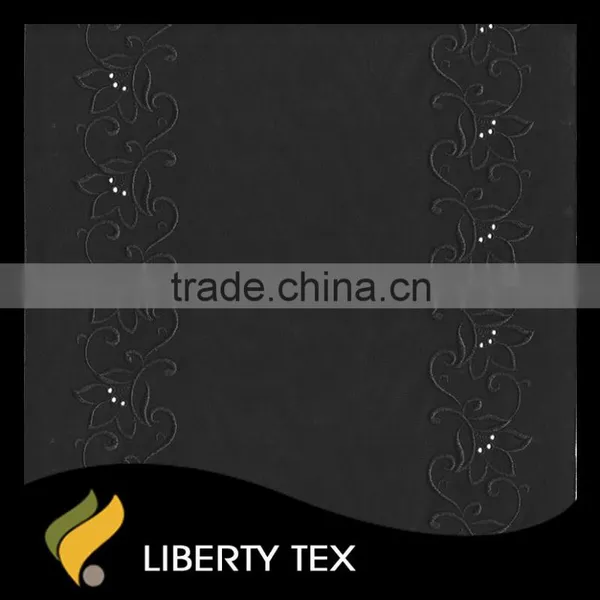 High Quality Floral Outline Double Gallon Polyester Lace Embroidery