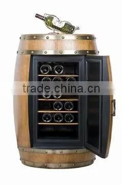 Electric Wooden Barrel Cooler Wood Furniture Cabinet No Compressor Barrel Fridge photo-6