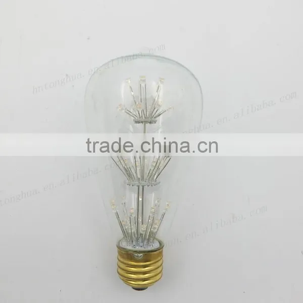 LED Fireworks Filament Light Antique Vintage LED Bulb ST64 photo-3