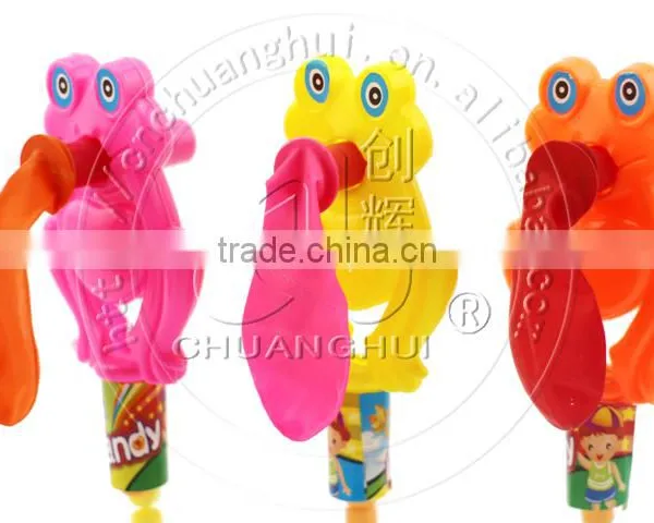 Frog Blow Balloon Toy Candy / Frog With Balloon Whistle photo-2