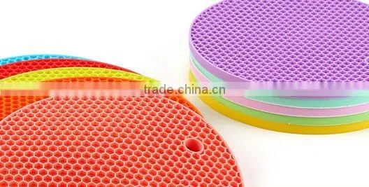Durable Silicone Heat Resistant Mat Pot Holder Mat Trivet Multi-purpose Round photo-4