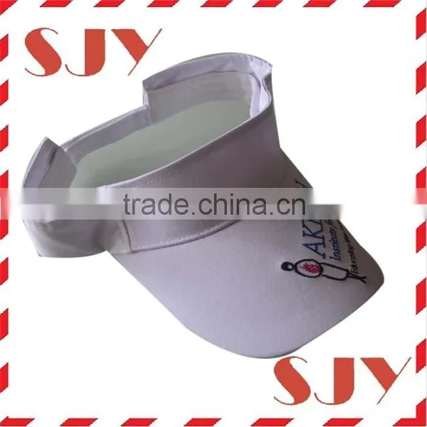 100%polyester White Piping Custom Design Vintage Visor Cap photo-5