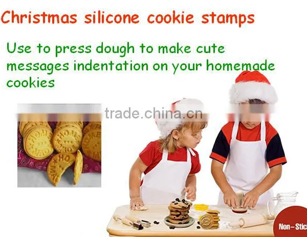 Hot Sell Food Grade New Design Wooden Handle Silicone Cookie Stamp photo-3
