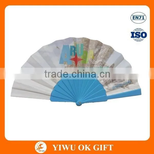 Customized gift hand fan/ Recyclable paper folding fan for promotion