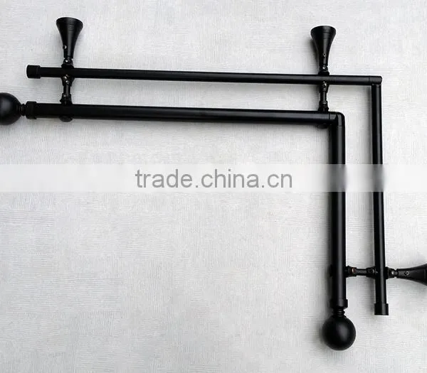 Nickel Black Adjustable Curtain Rods photo-3