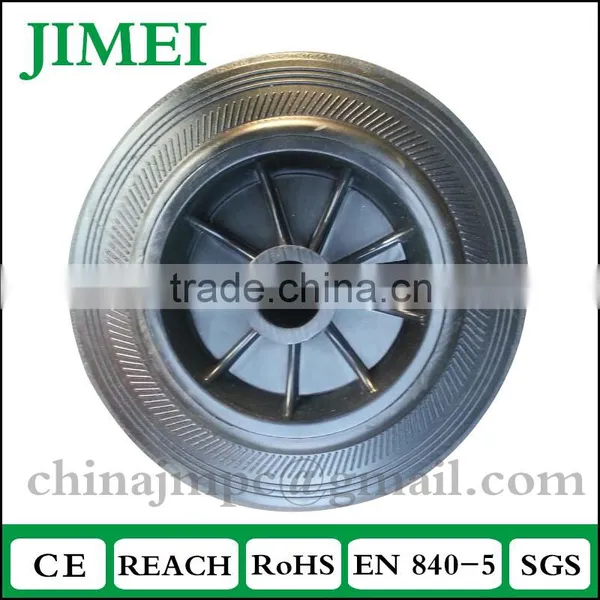 Trash Can Rubber Wheel / 8" Solid Rubber Garbage Bin Wheel / Waste Bin Wheels and Axles photo-2