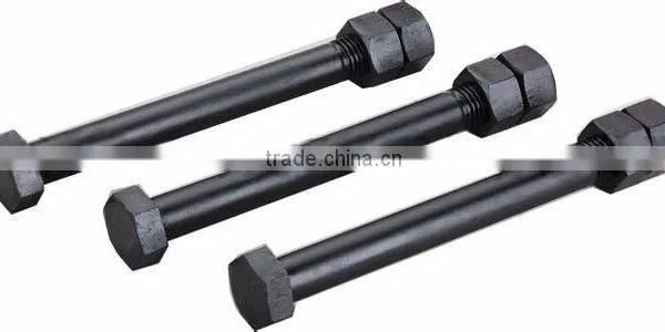 Black Double Threaded Stud Bolt And Nut Made in China photo-5