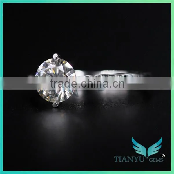 Moissanite Grades Online Shop Unique 4.5mm Super White Moissanite Engagement Rings photo-3