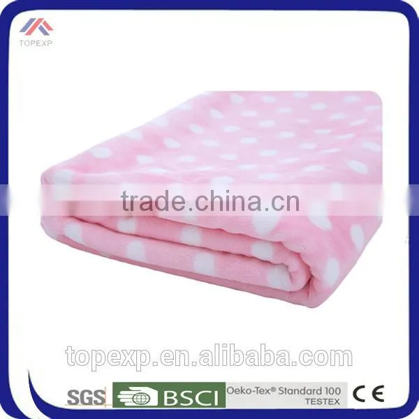 Blue Printed Dot Fleece Blanket Soft Touch Kids Blanket photo-5