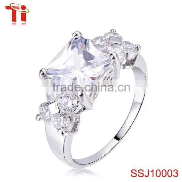 Aohua Sterling Silver Jewelry, 925 Silver Ring Diamond, Factory Direct Sale S925 Ring Jewelry for Wedding photo-2