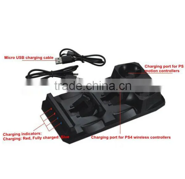 Drop-shipping Multi-functional Quad Charger Mini Charge And Display Station For PS4 / PS Move / PS VR Controllers photo-2