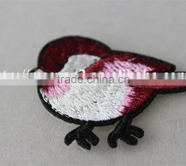 High Quality Red Color Polyester Fabric Neck Collar Patch Embroidery for Sale photo-5