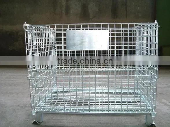 Galvanized Wholesale Folding Metal Turnover Basket photo-5