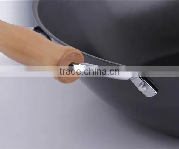 High Quality Black China Custom Mandarin Hand Made Fry Wok photo-3