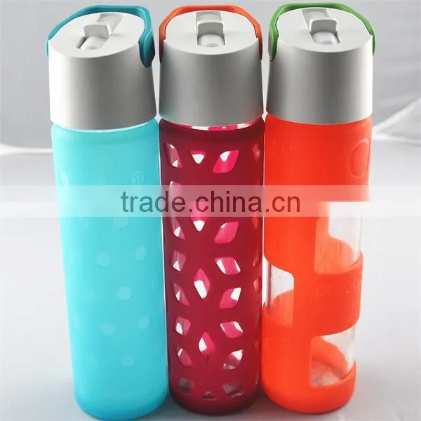 Hot Sale Eco-friendly Food Grade Embossed LOGO Molding Sports Silicone Sleeves for Glass Bottles photo-3