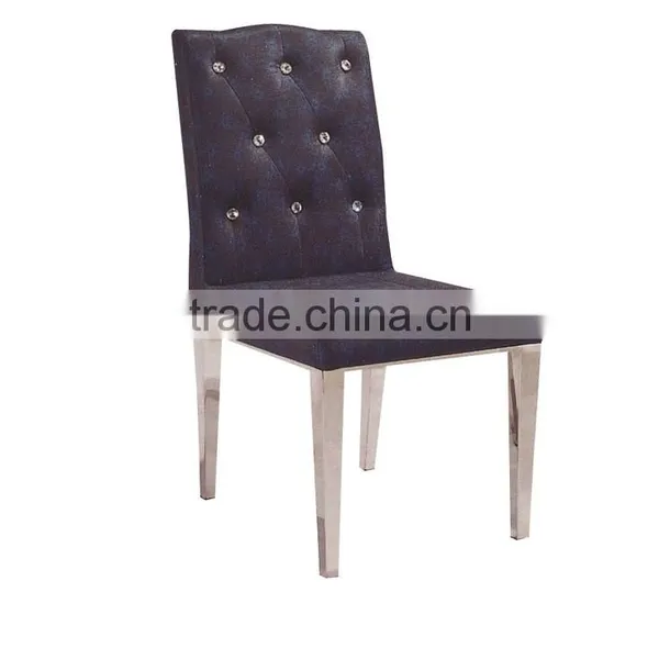 Simple Design Botton Decoration Stainless Stee Dining Chair photo-2