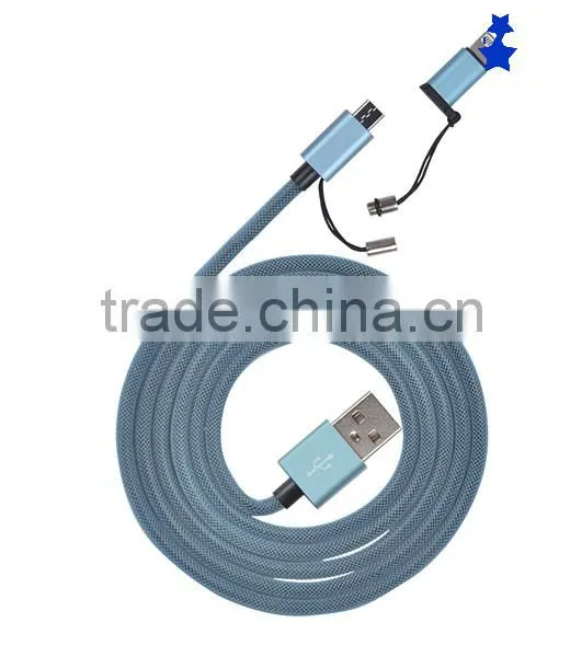 2 in 1 Cable 8 Pin Micro Usb for Mfi Charging Cable photo-2