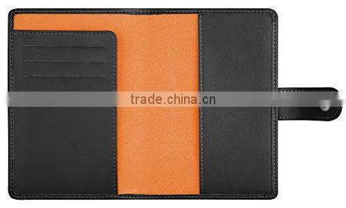Customized Personalized Black Grain Leather Passport Holder With Card Slot photo-6