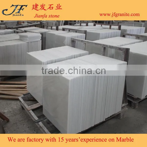Pure White Polished Han White Jade Marble Tiles photo-3
