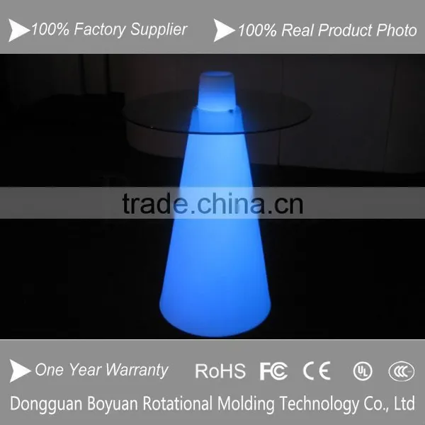 2015 High Tall With Glass New Design Glowing Furniture High Led Bar Table photo-2