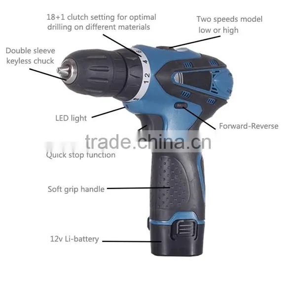 Two-speed 12V Lithium Electric Screwdriver Rechargeable Hand Drill Cordless Screwdriver photo-2