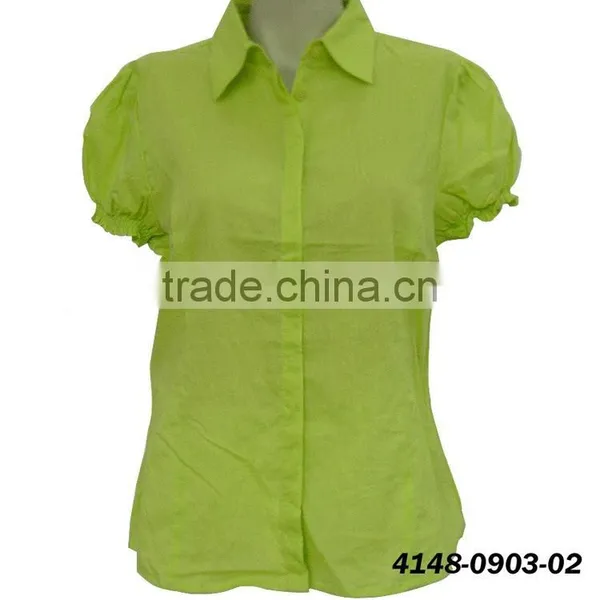 Ladies Puff Sleeves Casual Shirt
