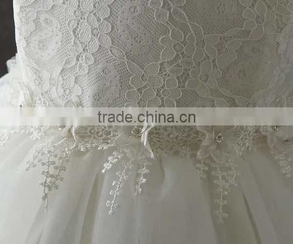 New Child Vietnam 0-2 Years Old Baby Dress Model Newborn Baby Birthday Party Dress Flower White Girl Fluffy Dresses For Wedding photo-5