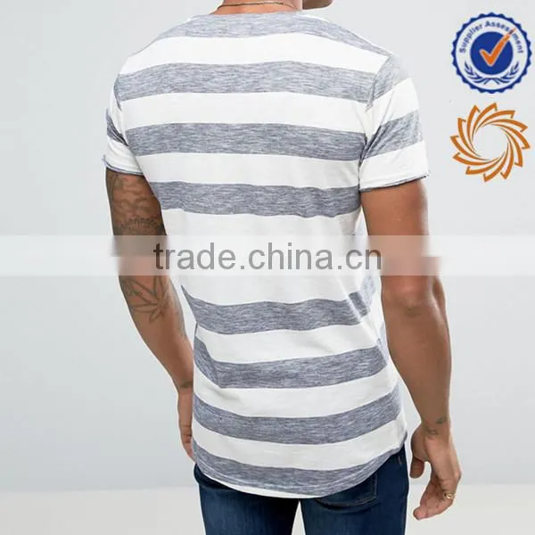 Mens Grey and White Poly Cotton t Shirt photo-2
