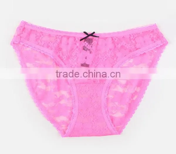 Custom Eco Friendly 90%Nylon 10%Spandex Lace Style Sexy Lady Underwear photo-3