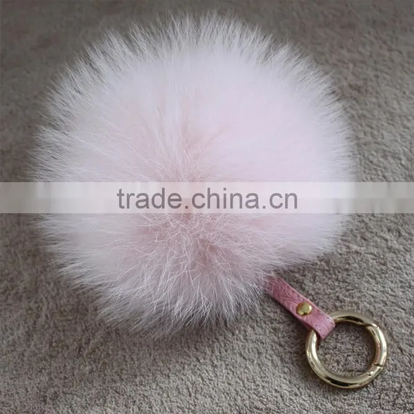 Myfur Fashion Dyed 100% Real Fox Fur Pom Pom Keychain for Bag Accessories photo-3