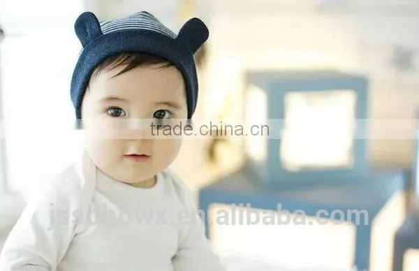 Cute Bear Designer Knit Cotton Baby Hat, Personalized Baby Hats photo-2