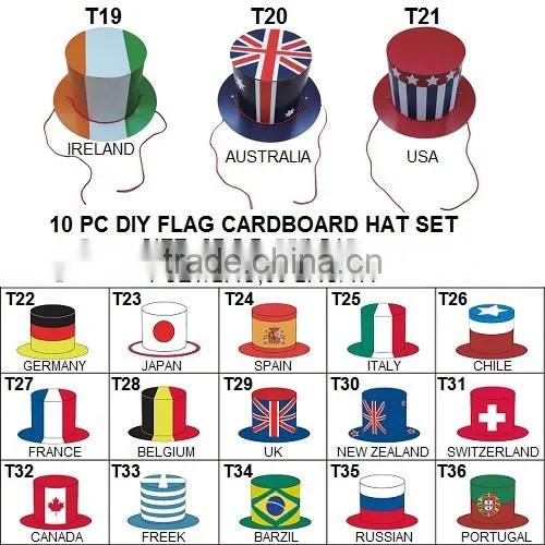 10 Pcs Papaer Craft DIY Black Cardboard Hat photo-2