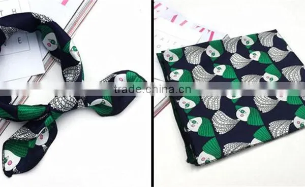Women Digital Print Custom Design Silk Scarf photo-6