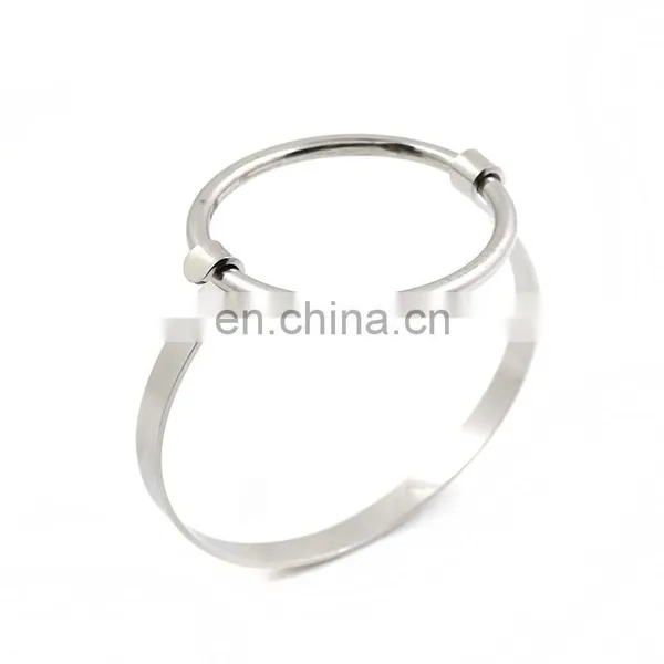 Gold Rose Gold and Silver Circle Bangle Lady Bracelet photo-2