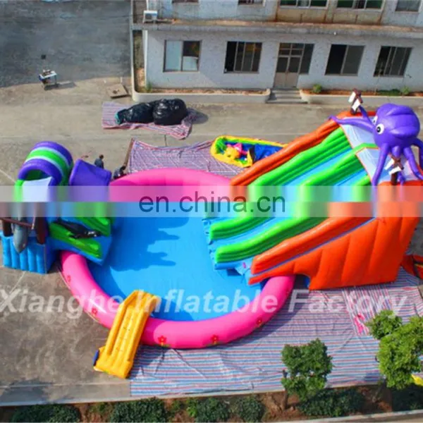 Large Summer Playground Equipment Swimming Big Water Slides for Sale photo-3