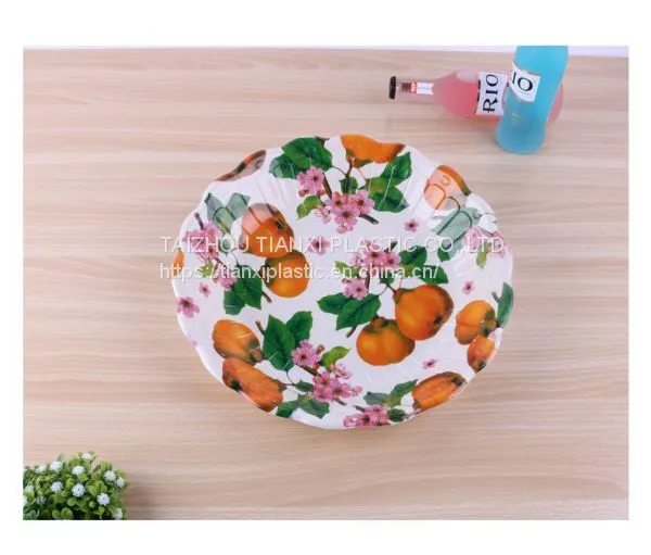 TX0318 PLASTIC LARGE SIZE ROUND PLATE CHEAP PLATE FOOD PLATE photo-2