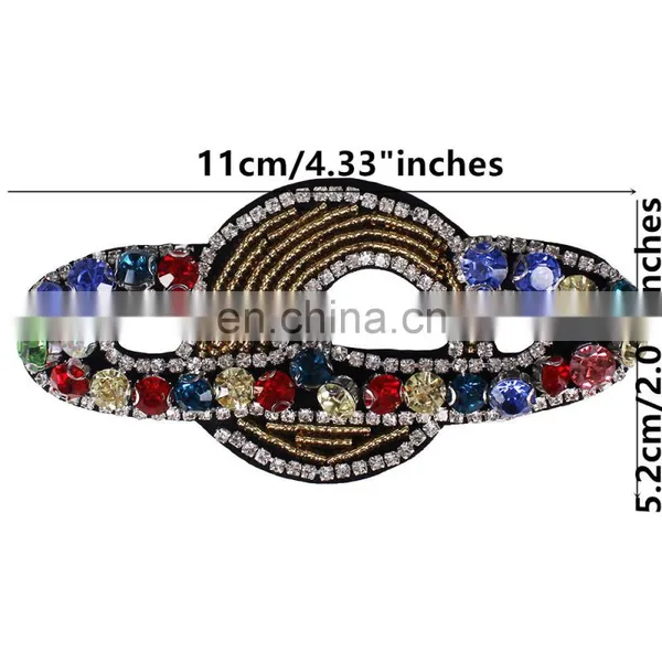 Wholesale Beaded Rhinestones Spacecraft Patches Applique Badge Sew on Clothes photo-4