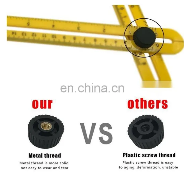 Superior Quality All Angle Measuring Tool Template Marker Tool For All Angleizer With Metal Knobs photo-2